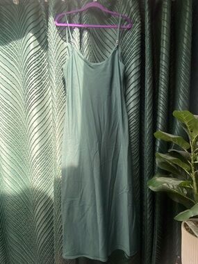City Chic Slate Green Slip Midi Dress